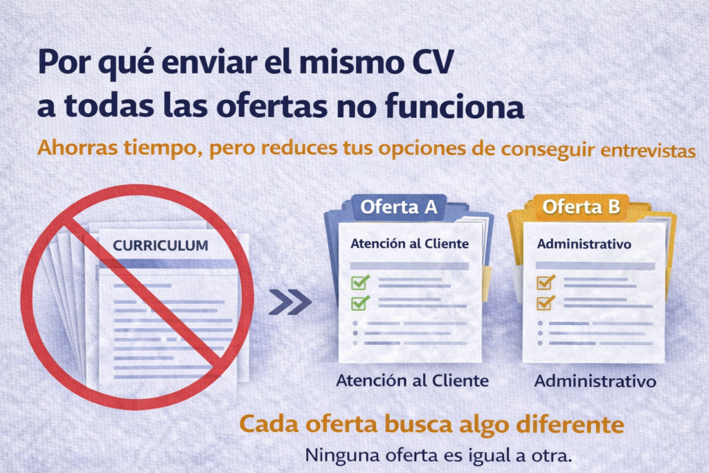 enviar el mismo CV a todas las ofertas