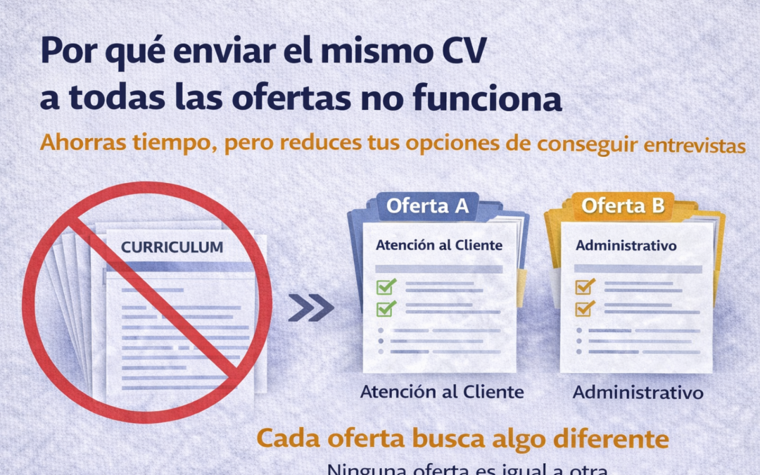 Por qué enviar el mismo CV a todas las ofertas no funciona