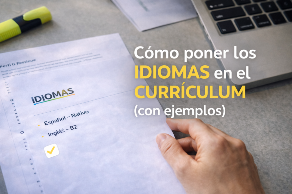 cómo poner los idiomas en el currículum