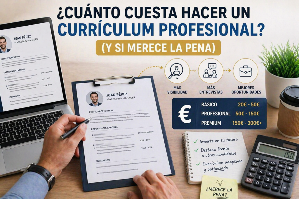 cuánto cuesta un currículum profesional
