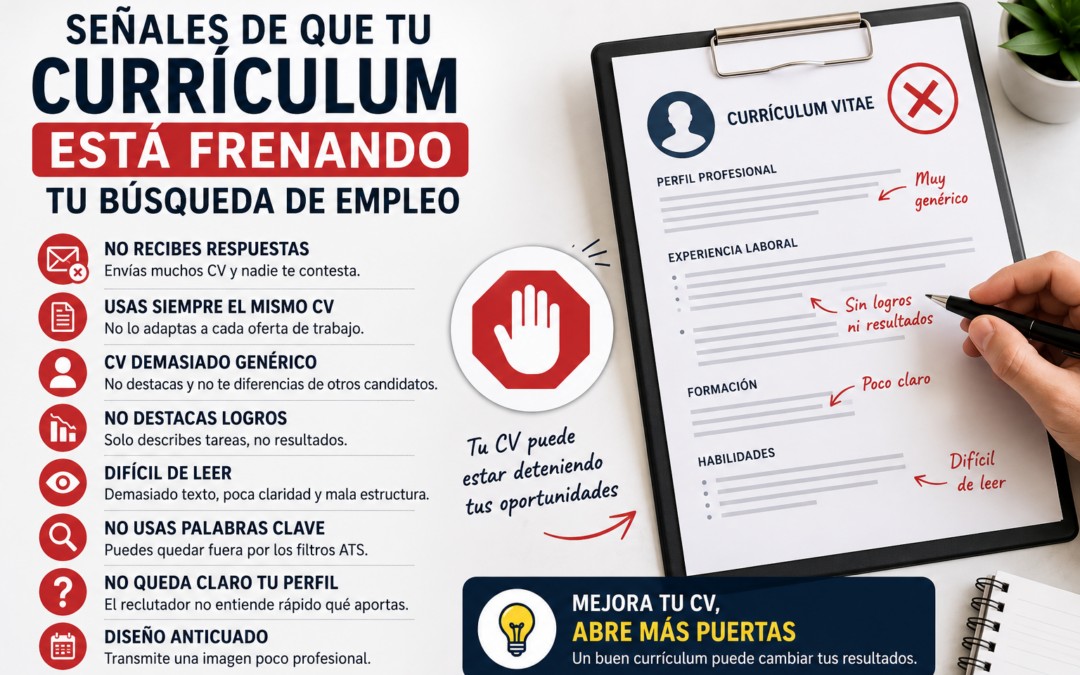 Señales de que tu currículum está frenando tu búsqueda de empleo