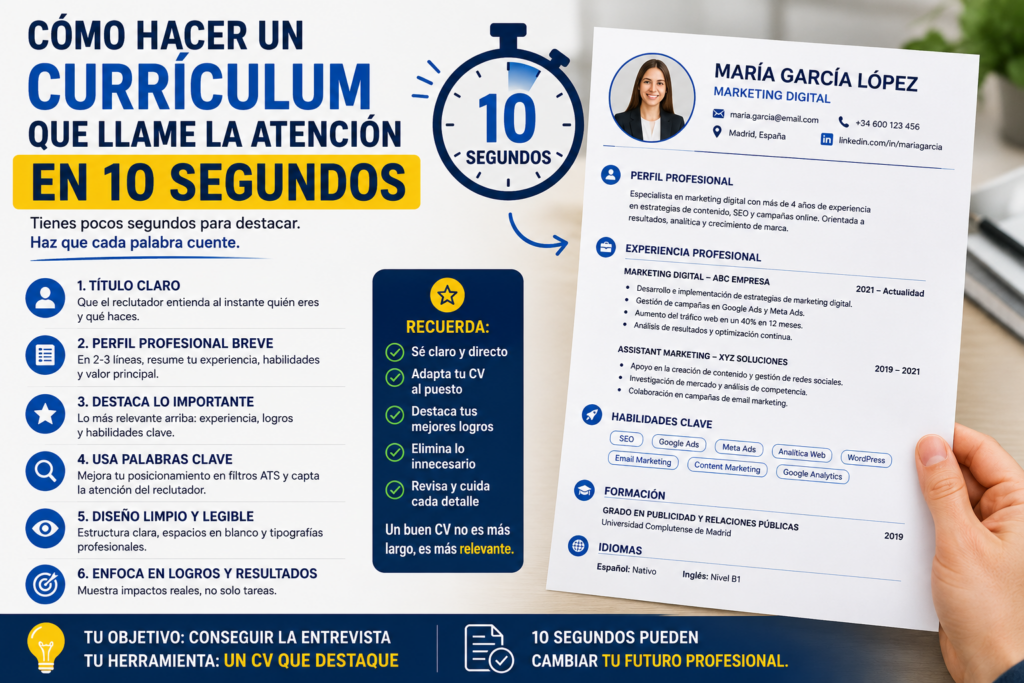 currículum que llame la atención