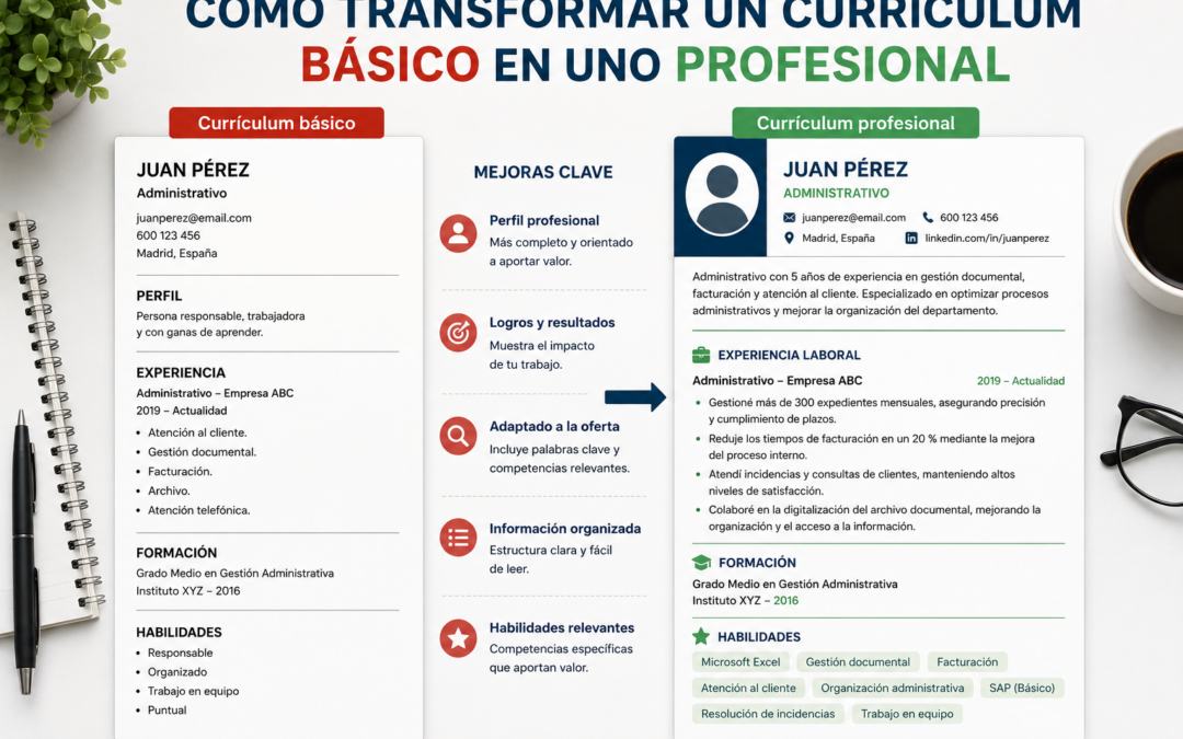 Cómo transformar un currículum básico en uno profesional